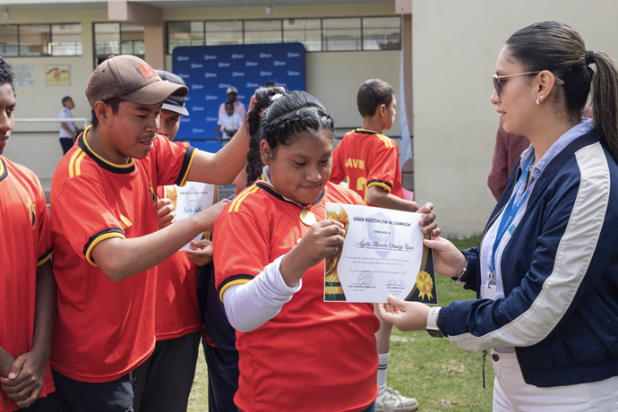 Estudiantes de la Unidad Educativa Especializada del Norte